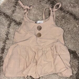 Charming Beige Kids Romper with Button Accents